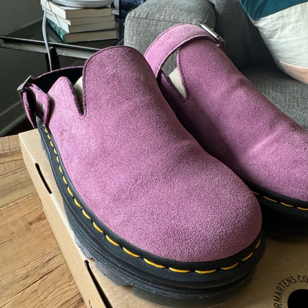 Dr Martens ZEBZAG SUEDE Slingback Platform Size 7 (women’s), muted purple